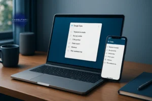 Lista digital organizada com Google Tarefas