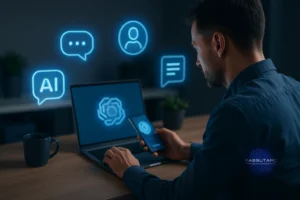 profissional usando IA Generativa para aumentar a produtividade no trabalho